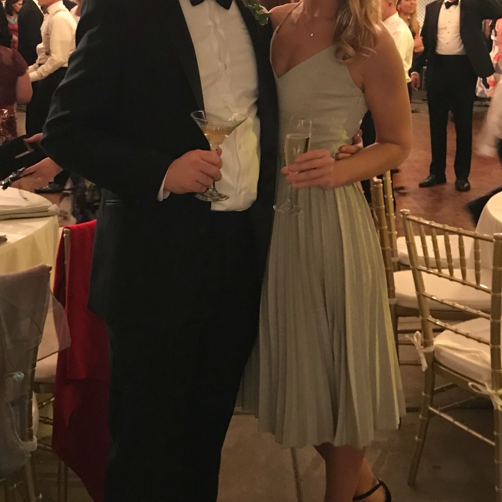 Anthropologie silver dress. Worn once